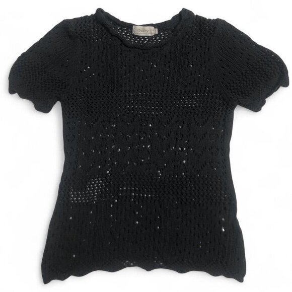 Vtg Guilty Black Knit Top - Picture 2 of 4